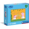 Clementoni - Premier âge - Peppa Pig - 12 cubes puzzles