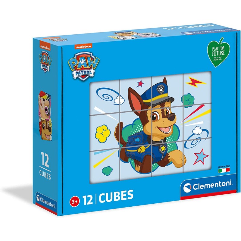 Clementoni - Premier âge - Pat'patrouille - 12 cubes puzzles