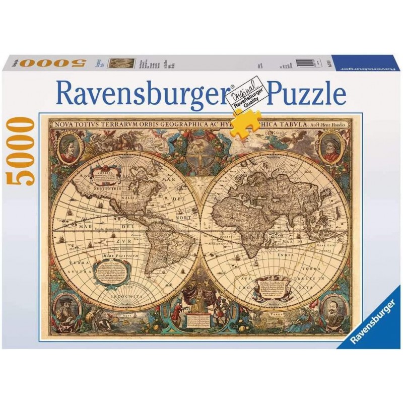 Ravensburger - Puzzle 5000 pièces - Mappemonde antique