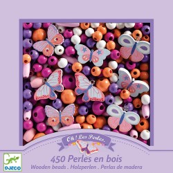 Djeco - DJ09810 - Perles et bijoux - Perles bois - Papillons
