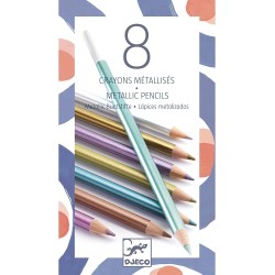 Djeco - DJ09753 - Les couleurs des grands - 8 crayons metalliques