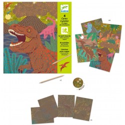 Djeco - DJ09726 - Cartes à gratter - Le règne des dinosaures