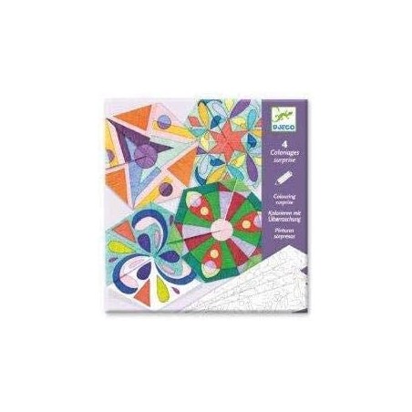 Djeco - DJ09656 - Coloriages surprises - Mandalas rosaces