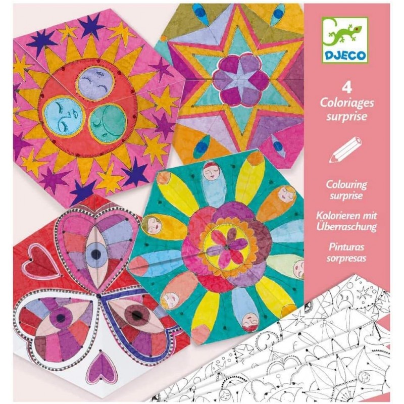 Djeco - DJ09655 - Coloriages surprises - Mandalas constellations