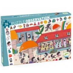 Djeco - DJ07595 - Puzzles observation - L'école des hérissons - 35 pcs