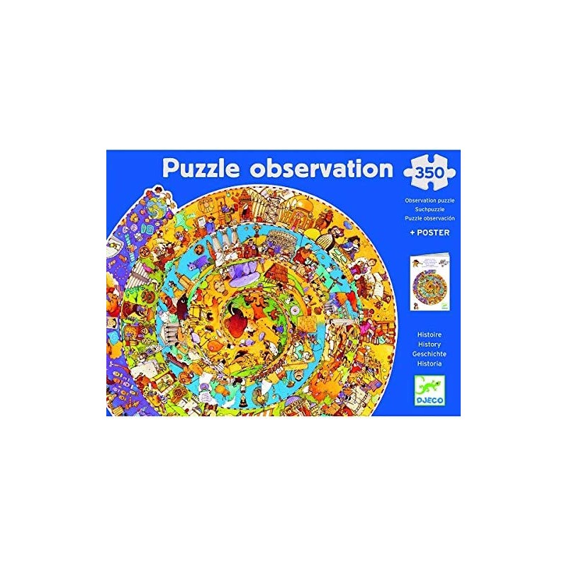 Djeco - DJ07470 - Puzzles observation - Histoire - 350 pcs + livret - FSC MIX