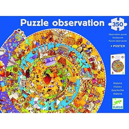 Djeco - DJ07470 - Puzzles observation - Histoire - 350 pcs + livret - FSC MIX