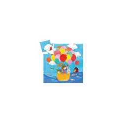 Djeco - DJ07270 - Puzzles silhouettes - La montgolfière - 16 pcs