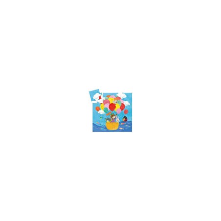 Djeco - DJ07270 - Puzzles silhouettes - La montgolfière - 16 pcs