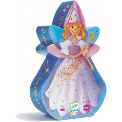 Djeco - DJ07225 - Puzzles silhouettes - La fée et la licorne - 36 pcs