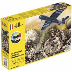 Heller - Maquette - Avion - Starter kit - A.S.51 Horsa Parachutistes