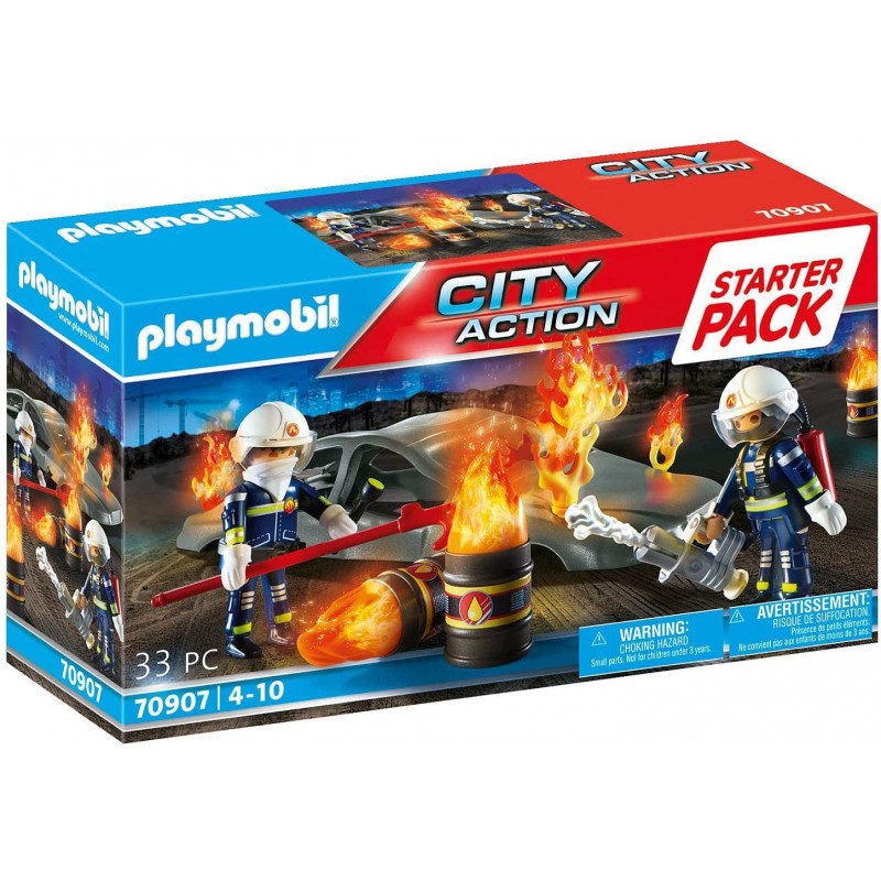 Playmobil - 70907 - Starter Pack - Starter Pack Pompiers et incendie