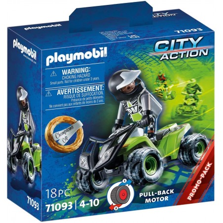 Playmobil - 71093 - Les véhicules - Pilote de course et quad