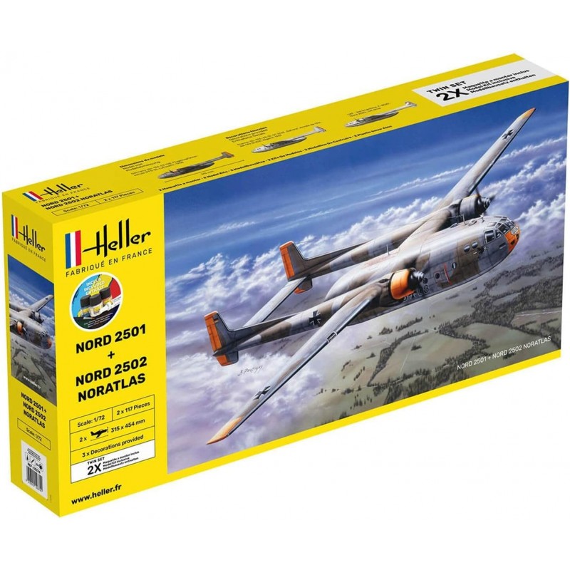 Heller - Maquette - Avrion - Starter Kit - Nord 2501 et Nord 2502 Noratlas