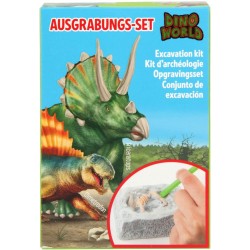 Depesche - Depesche - Kit d'excavation Dino World-Bloc de plâtre avec Un Dinosaure