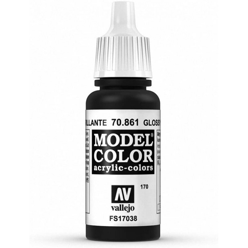 Prince August - Peinture acrylique - 861 - Noir brillant - 17 ml