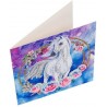 OZ - Loisirs créatifs - Crystal Art - Kit carte broderie diamant 18x18cm Licorne en fleurs