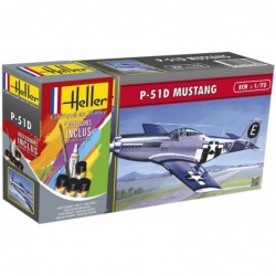 Heller - Maquette - Avion - Starter Kit - P-51D Mustang