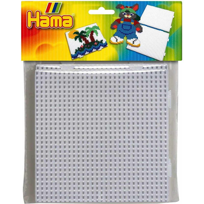 Hama - Perles - 4458 - Taille Midi - Sachet de 2 plaques assemblables