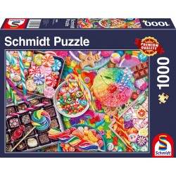 Schmidt - Puzzle 1000 pièces - Candylicious, bonbons et chocolats