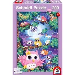 Schmidt - Puzzle 200 pièces - Dans la forêt aux hibous