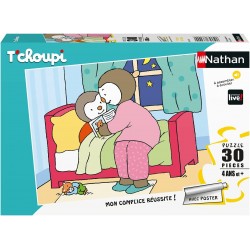 Nathan - Puzzle 30 pièces - T'choupi fait dodo