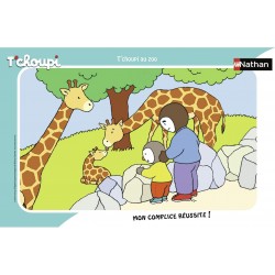 Nathan - Puzzle cadre 15 pièces - T'choupi au zoo