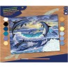 OZ - Loisirs créatifs - Peinture par numéro - Initiés - Dauphins au clair de lune