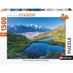 Nathan - Puzzle 1500 pièces - Lacs des Chéserys, Massif du Mont-Blanc