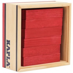 Kapla - Coffret de 40 Planchettes - rouge