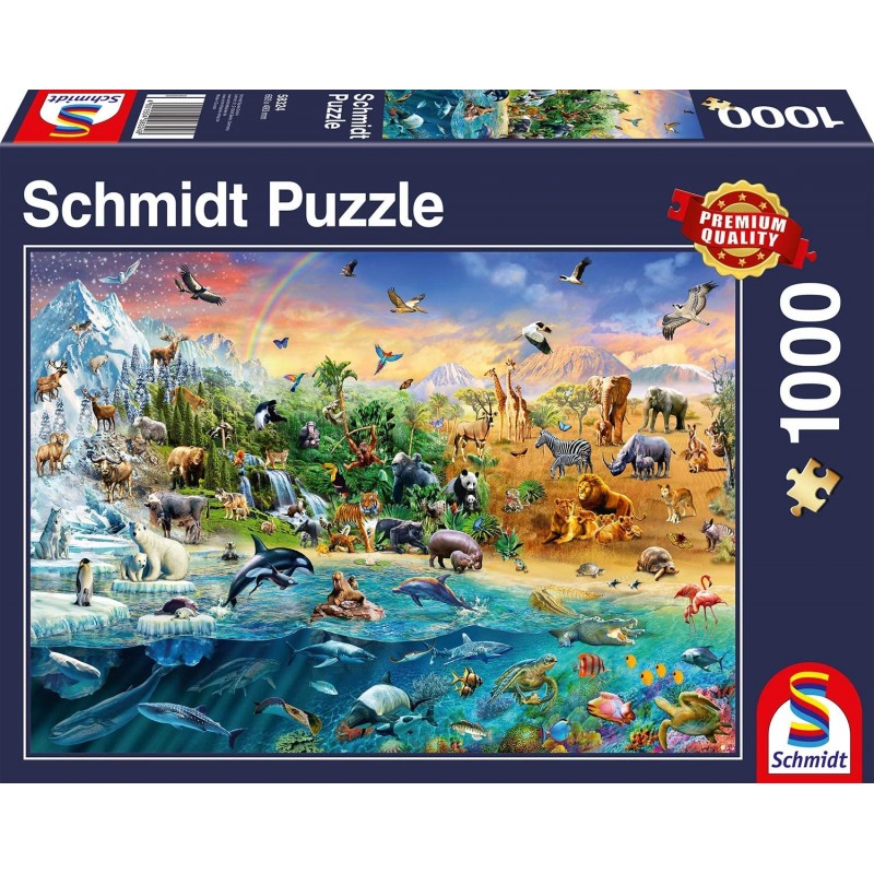 Schmidt - Puzzle 1000 pièces - Le monde des animaux