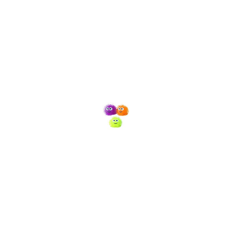 Kim Play - Balle anti stress - Balle puffer lumineuse - 16 cm - Coloris aléatoire