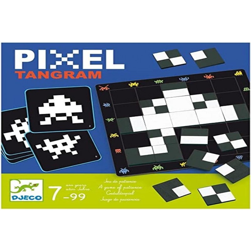 Djeco - DJ08443 - Jeux - Pixel tangram