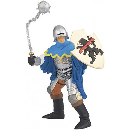 Papo - Figurine - 39255 - Médiéval fantastique - Officier à La Masse D'Arme - Bleu