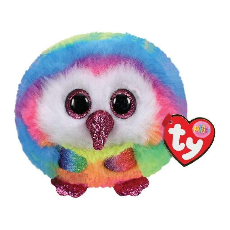 Peluche TY - Puffies 10 cm - Owen la chouette