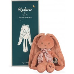 Kaloo - Lapinoo - Pantin Lapin - Peluche Bébé en Velours Côtelé - 35 cm - Couleur Terracotta