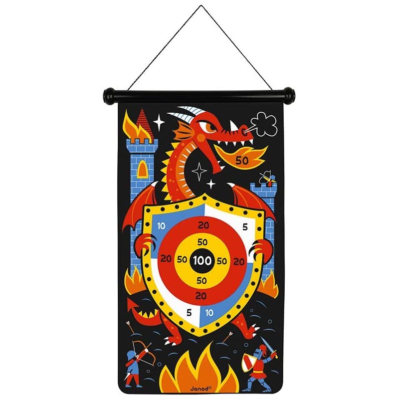 Janod Jeu de fléchettes magnétiques Dragons et chevaliers