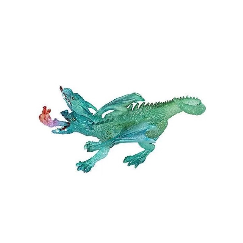Papo - Figurine - 36008 - Médiéval fantastique - Dragon double tête émeraude