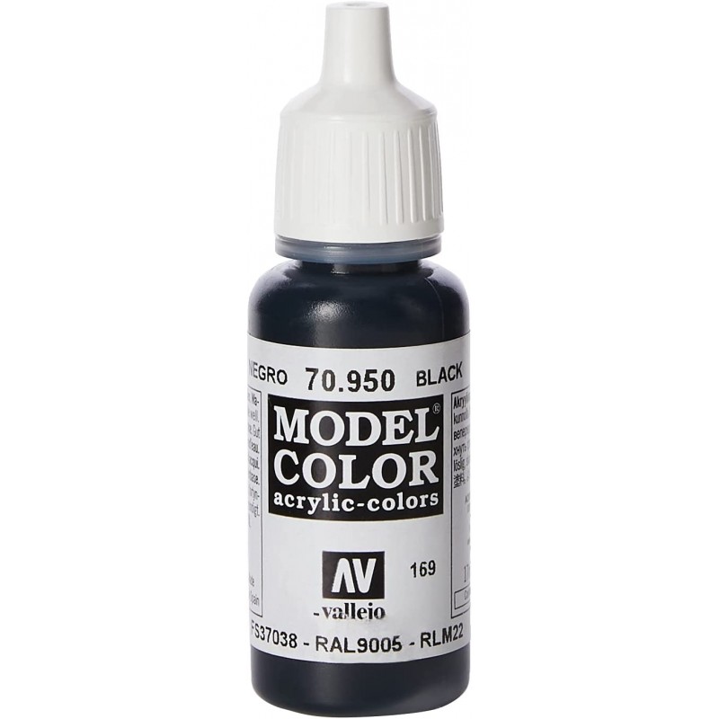 Prince August - Peinture acrylique - 950 - Noir - 17 ml