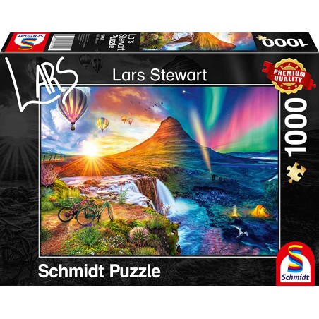 Schmidt - Puzzle 1000 pièces - Islande nuit et jour