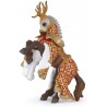 Papo - Figurine - 39912 - Médiéval fantastique - Cheval du Maître des armes cimier cerf