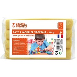 Graine Créative - Loisirs créatifs - Pâte à modeler végétale - Jaune - 290 g