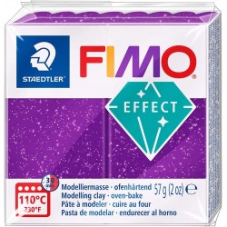 Graine Créative - Loisirs créatifs - Pâte FIMO Effect - Lilas pailletée - 56 g