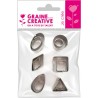 Graine Créative - Loisirs créatifs - Sachet de 12 mini emporte pièces en métal - Formes géométriques