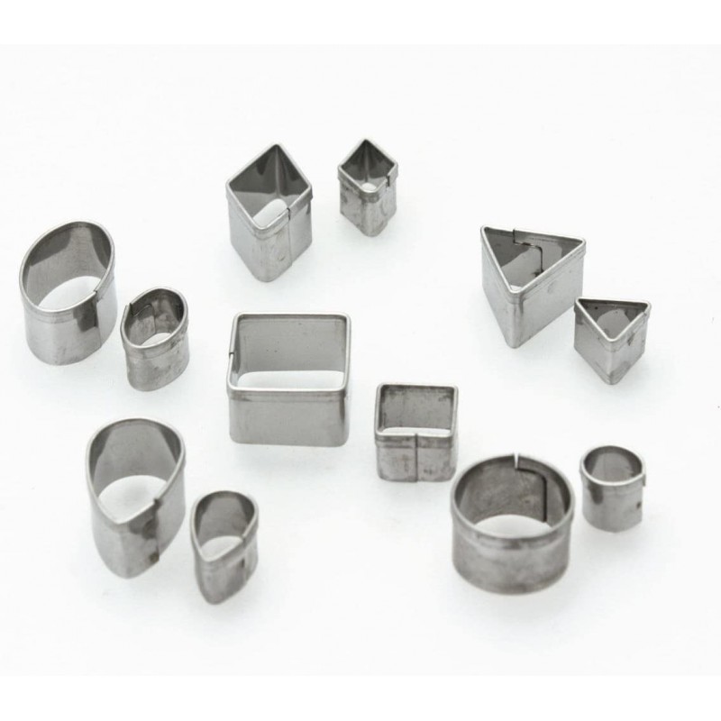 Set De 12 Emporte-pièces Mini En Métal Argenté - Marque Graine Créative, Neuf, Idéal Pâtisserie