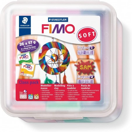 Graine Créative - Loisirs créatifs - Pâte FIMO - Coffret l'atelier FIMO -  26 pains de 57 g, 10