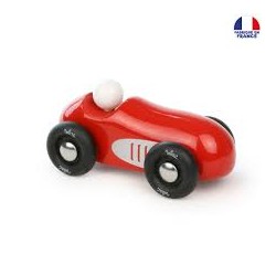 Vilac - Jouet en bois - Voiture mini old sport rouge