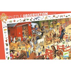 Djeco - DJ07454 - Puzzles observation - Equitation - 200 pcs - FSC MIX