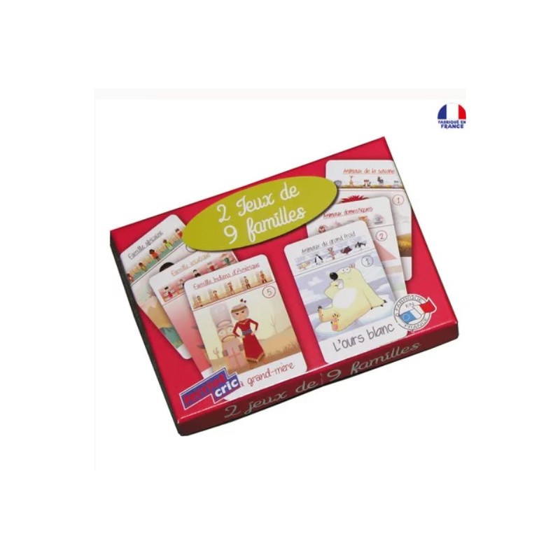 Ferriot Cric - Jeu de société - Coffret 2 jeux - 2 jeux de 9 familles