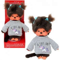 Bandai - Peluche Monchhichi - Kiki licorne - 20 cm